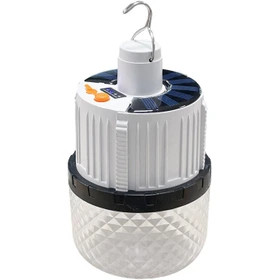 لامپ خورشیدی AY-1088 شارژی سولار اضطراری LED قوی ضدقطعی برق کمپینگ و خانه + شارژ USB باتری داخلی